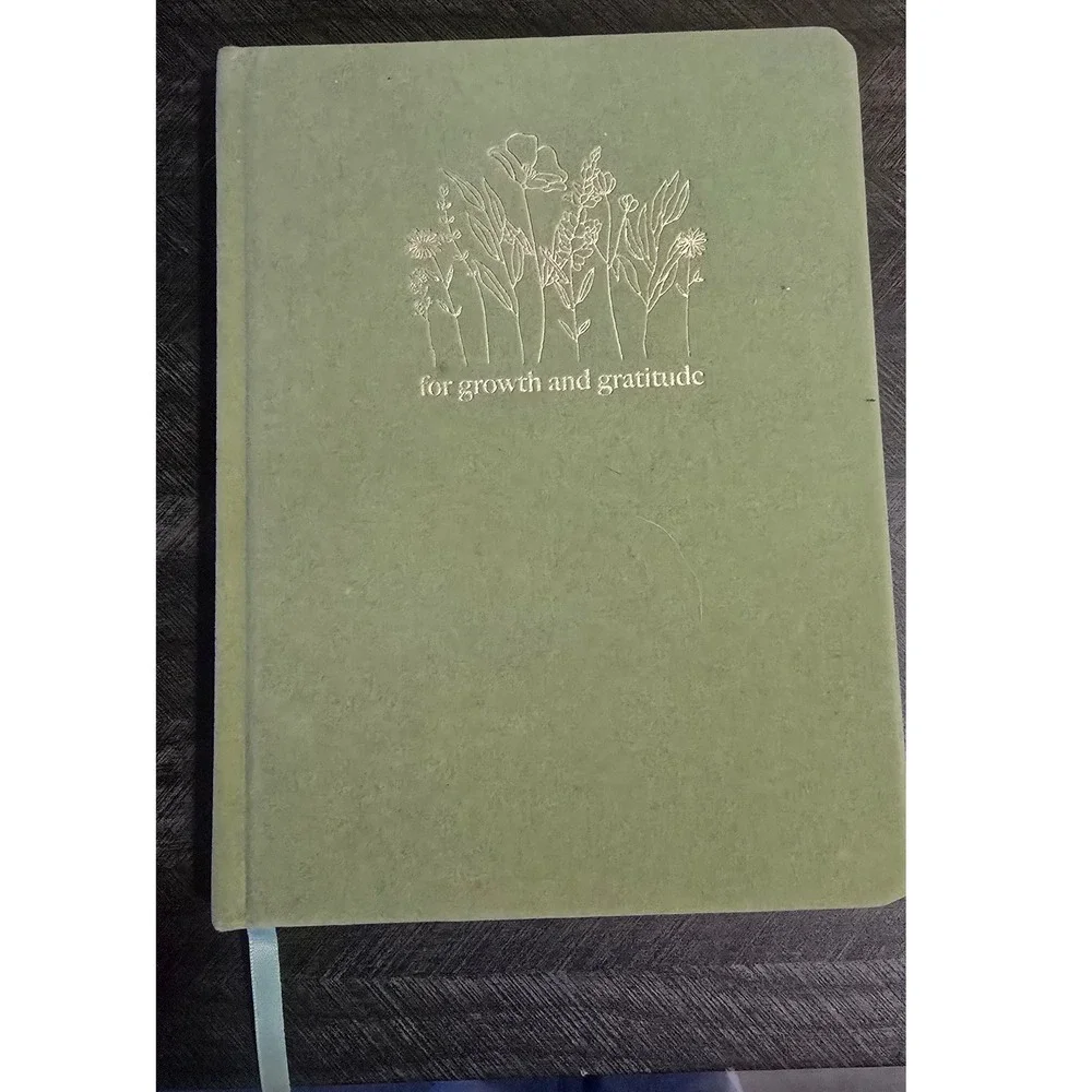 Artist's Loft Sage Green Floral Growth and Gratitude Lined Journal 6x8 200 Pages